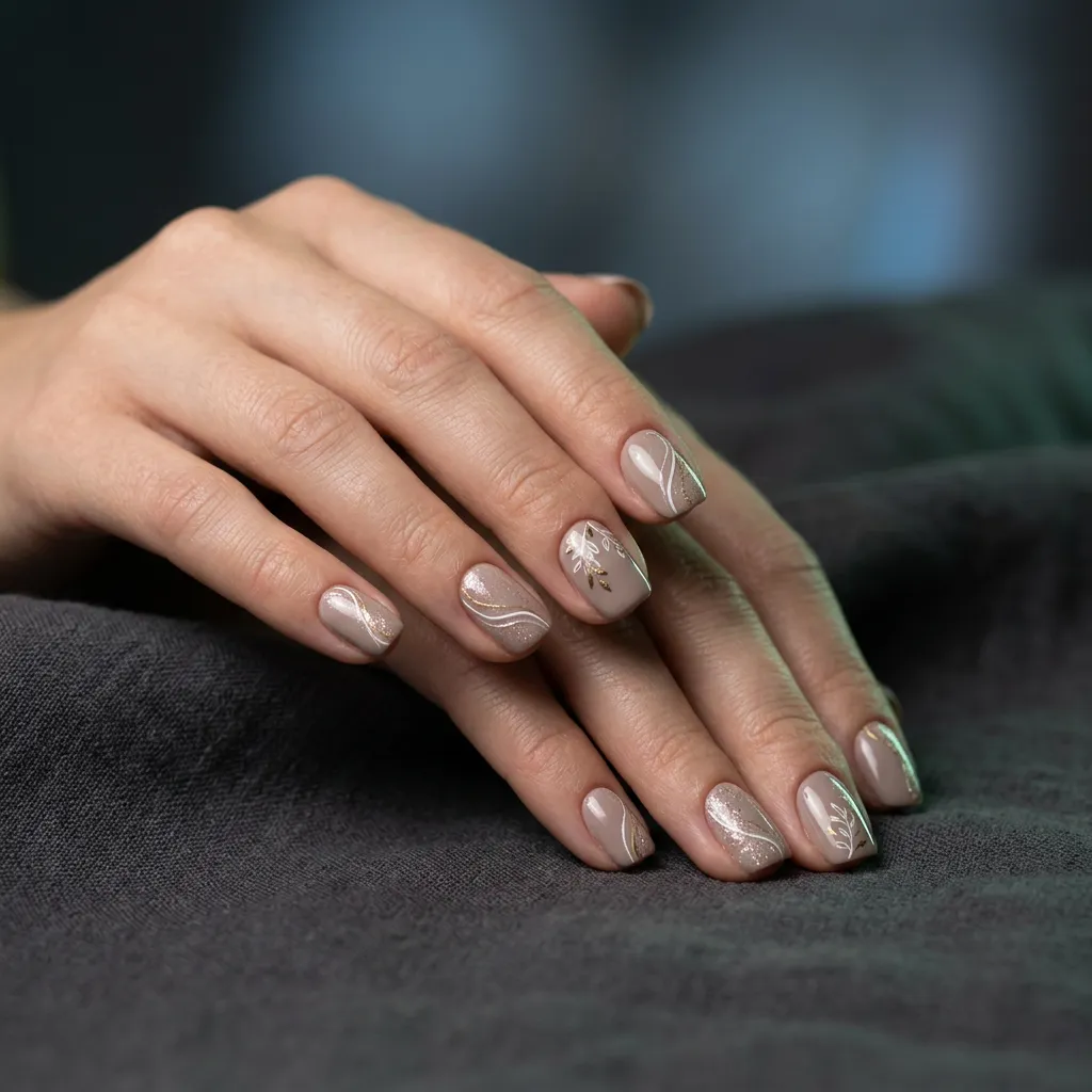 Tasteful manicure and nail art at BeauTi Services Nail Salon in Houston, TX