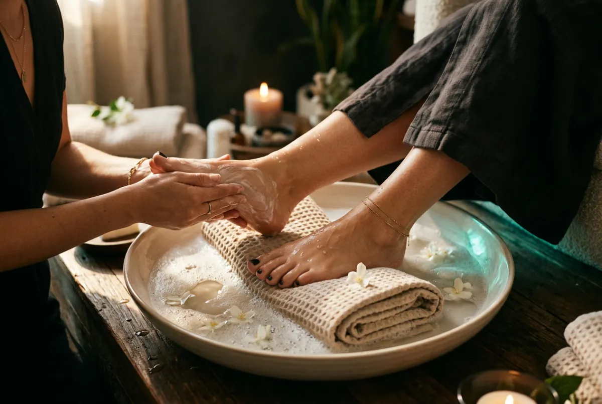 Relaxing foot spa and pedicures in Houston