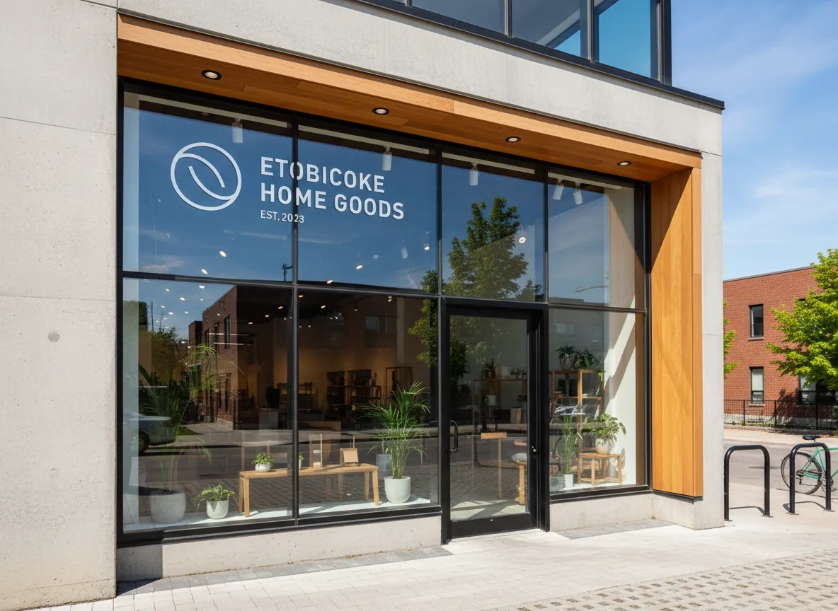 Storefront window lettering and graphics in Etobicoke