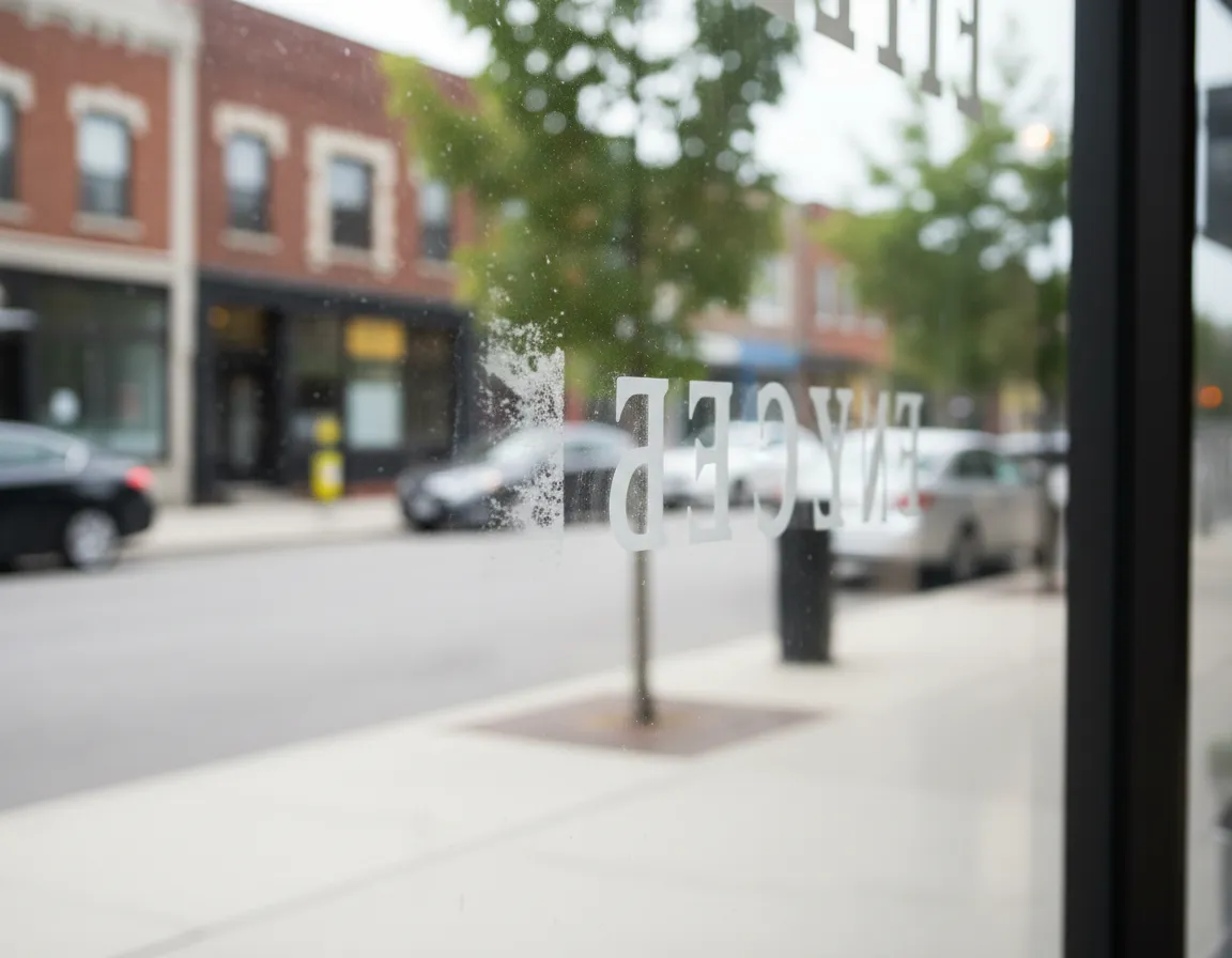 Window lettering for storefront in Etobicoke