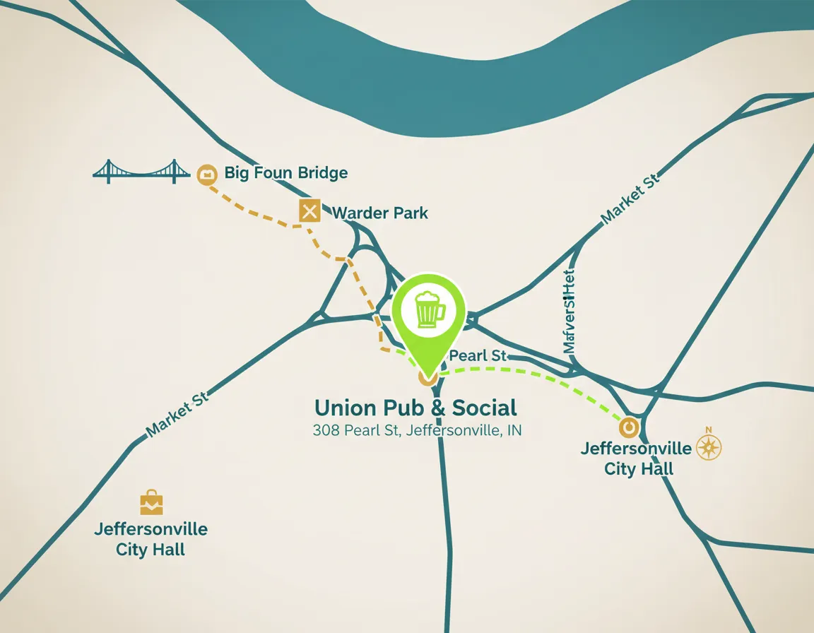 Map to Union Pub & Social