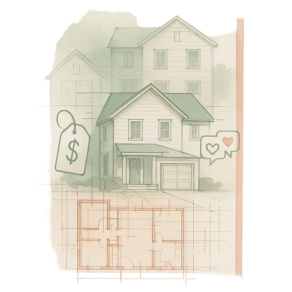Soft architectural sketch representing complexity of home selling