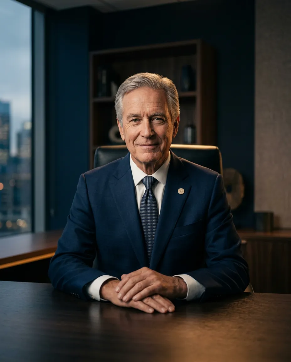 Senior Private Wealth Insurance Advisor and Concierge Specialist in modern executive office