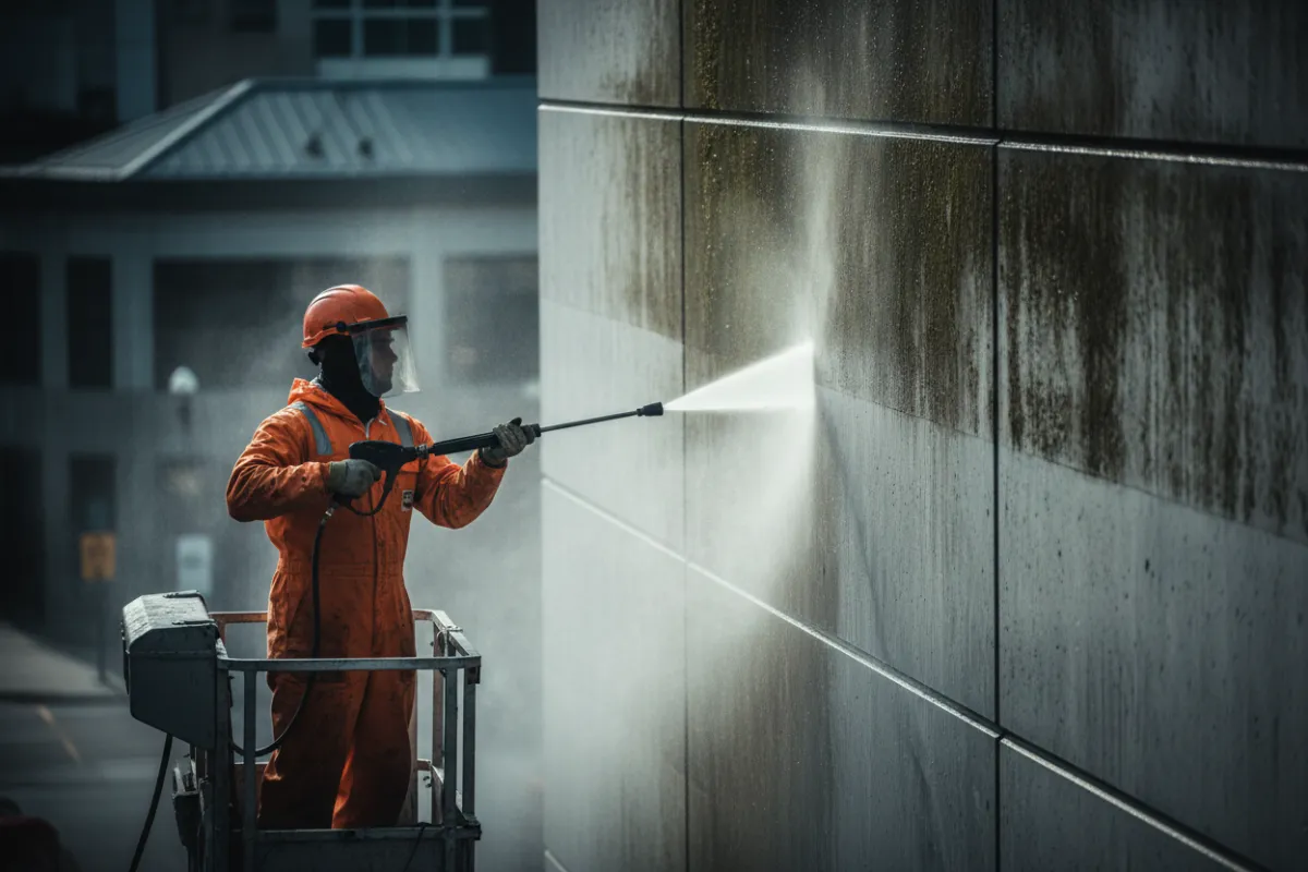 Pressure Washing Service in Action