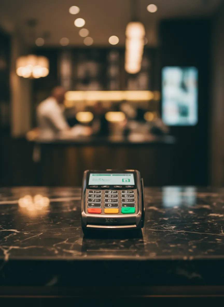 Modern point-of-sale interaction in an upscale environment