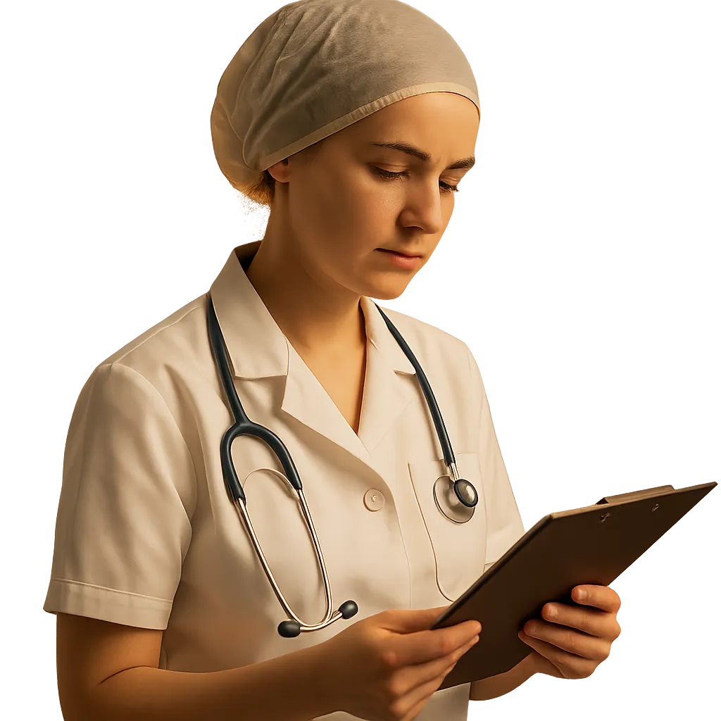 Clinical Professional analyzing cases