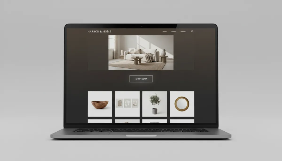 Modern website design mockup