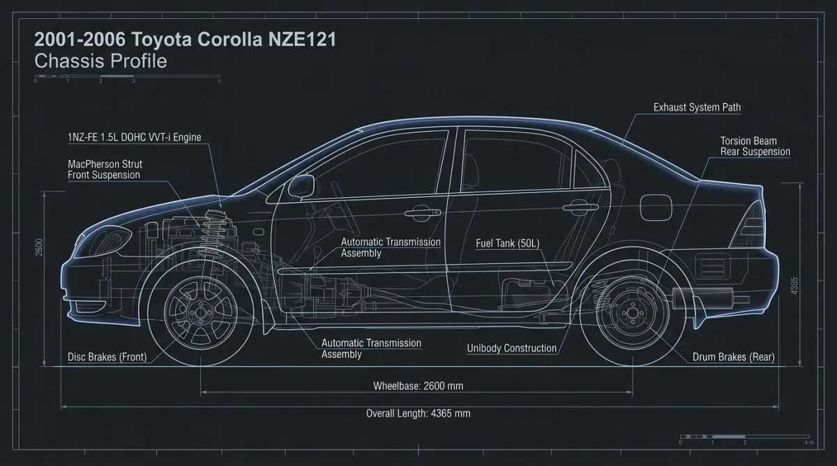 2001-2006 Toyota NZE chassis blueprint