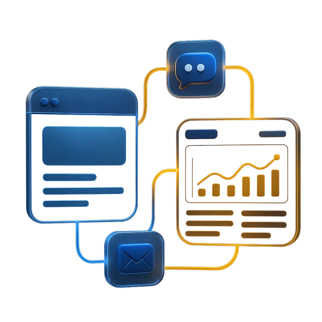 Automated Funnel Ecosystem Illustration