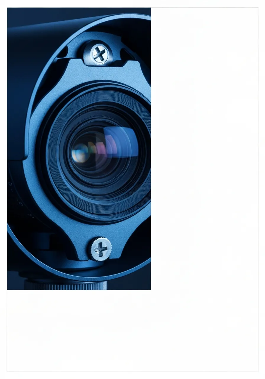 High-resolution security camera lens and technical hardware