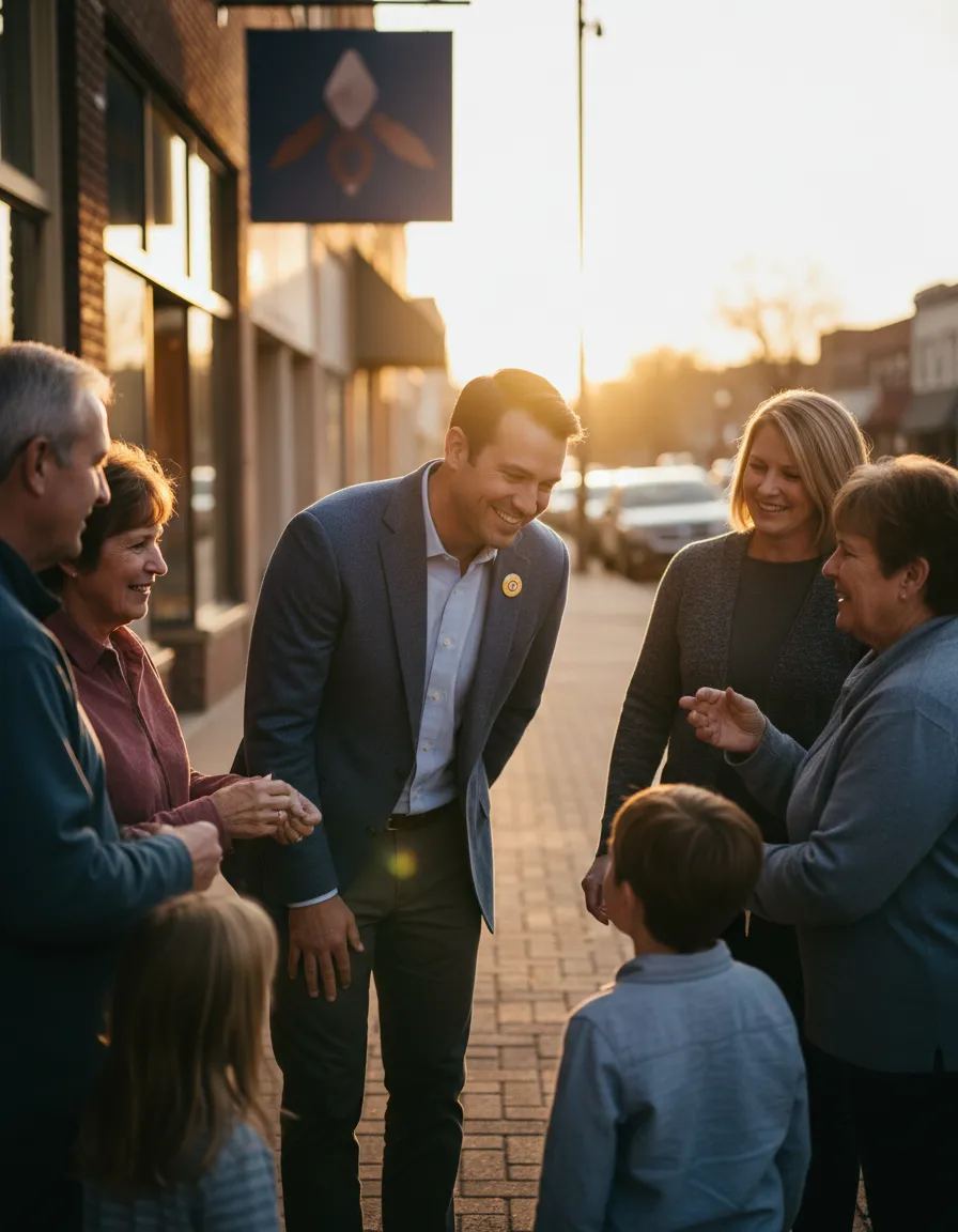 Colin engaging with the local community in Kansas