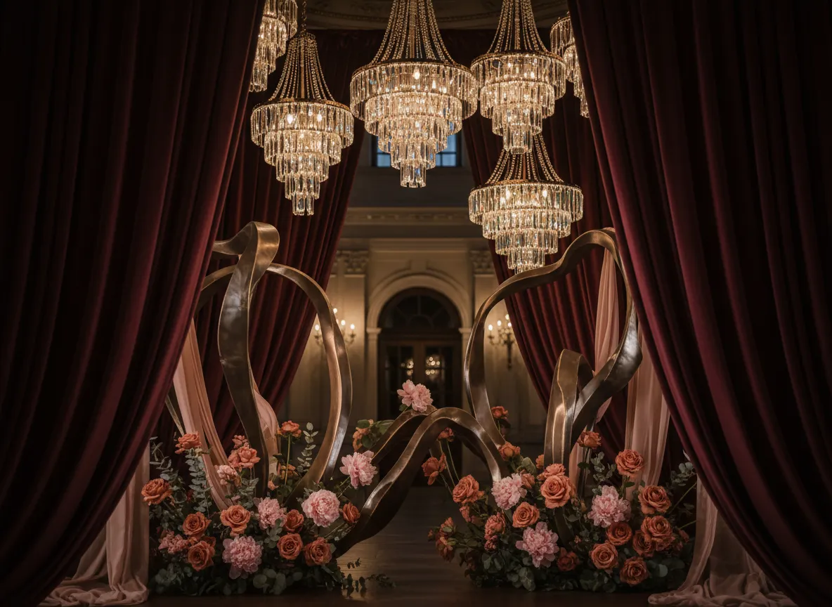 Statement decor elements elevating a venue space