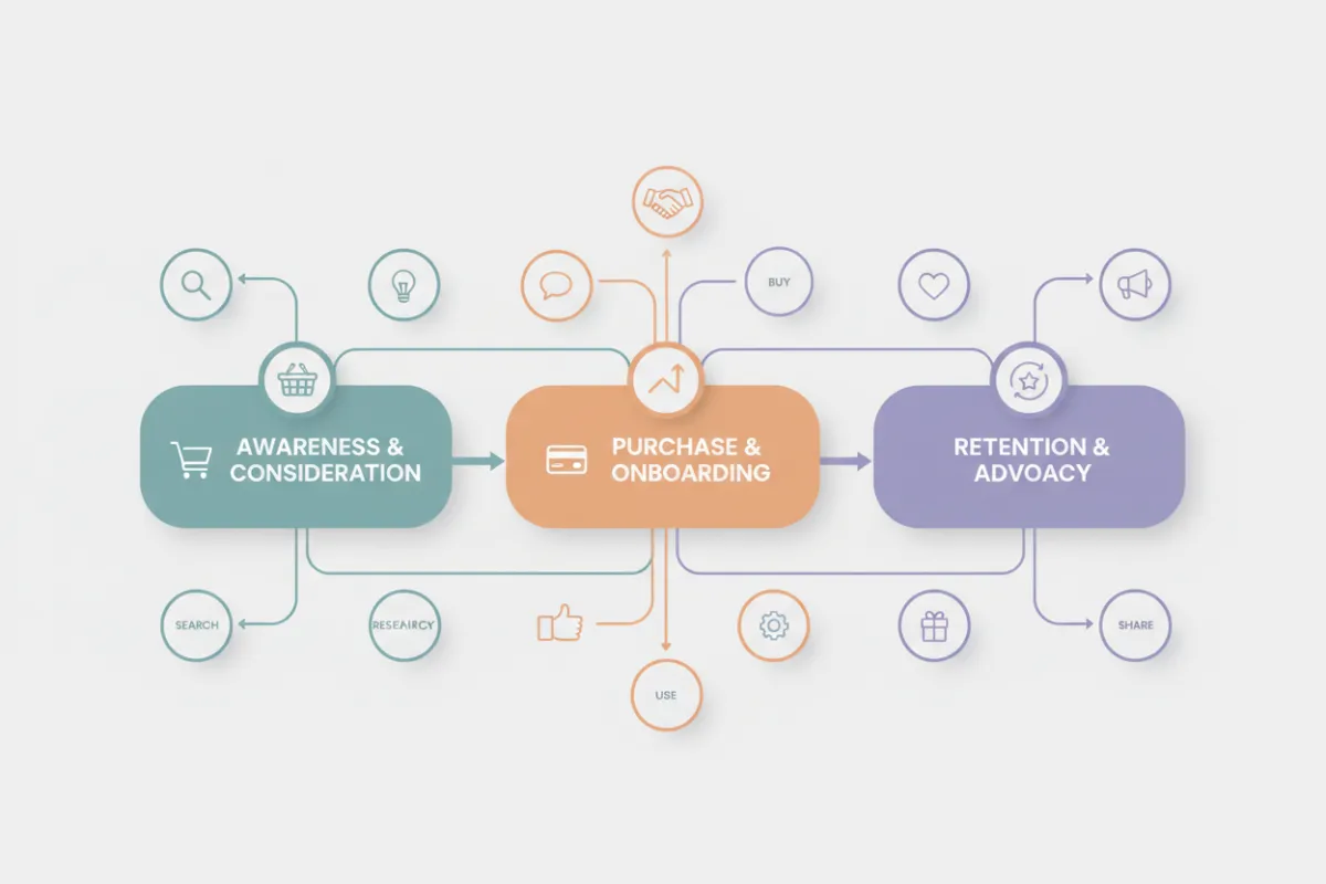 Customer Journey Framework illustrative schematic