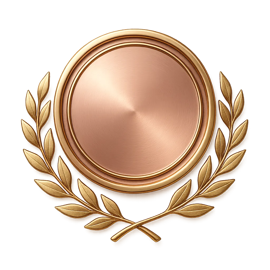 Gold trust emblem certifying a fair and honest selection process