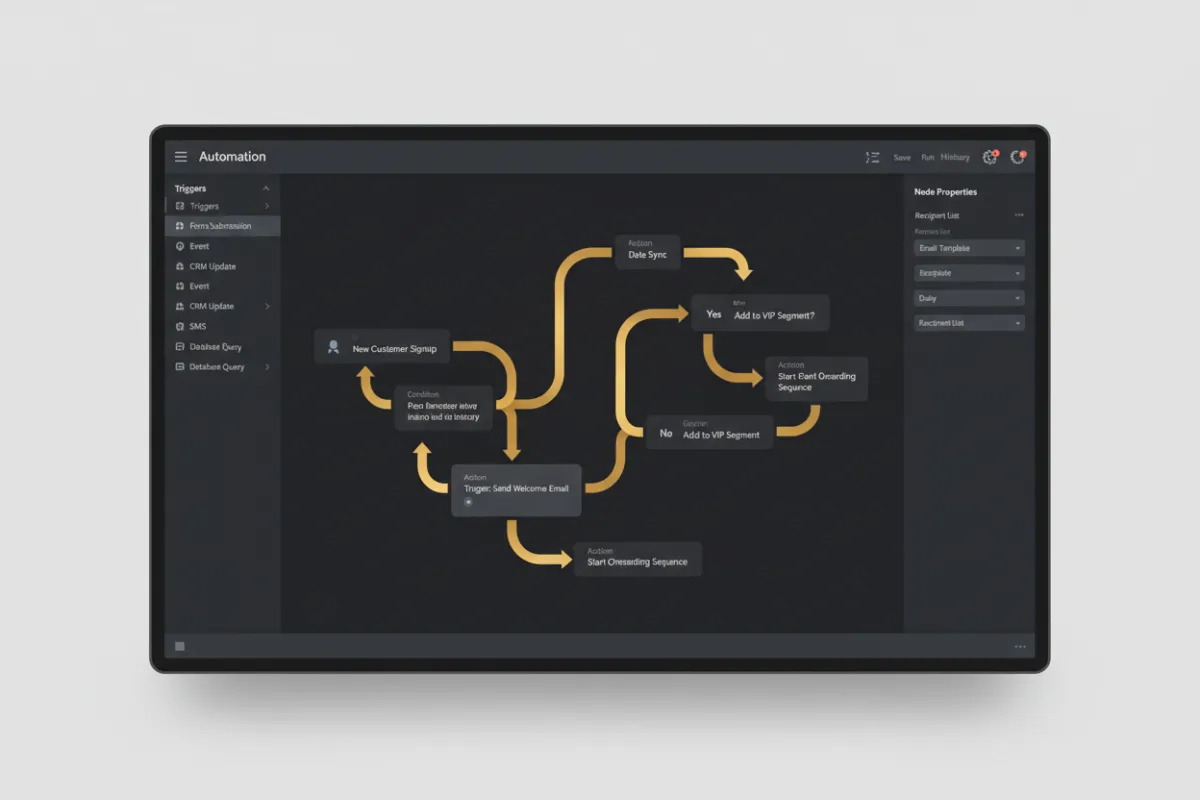 Automation workflow builder screenshot