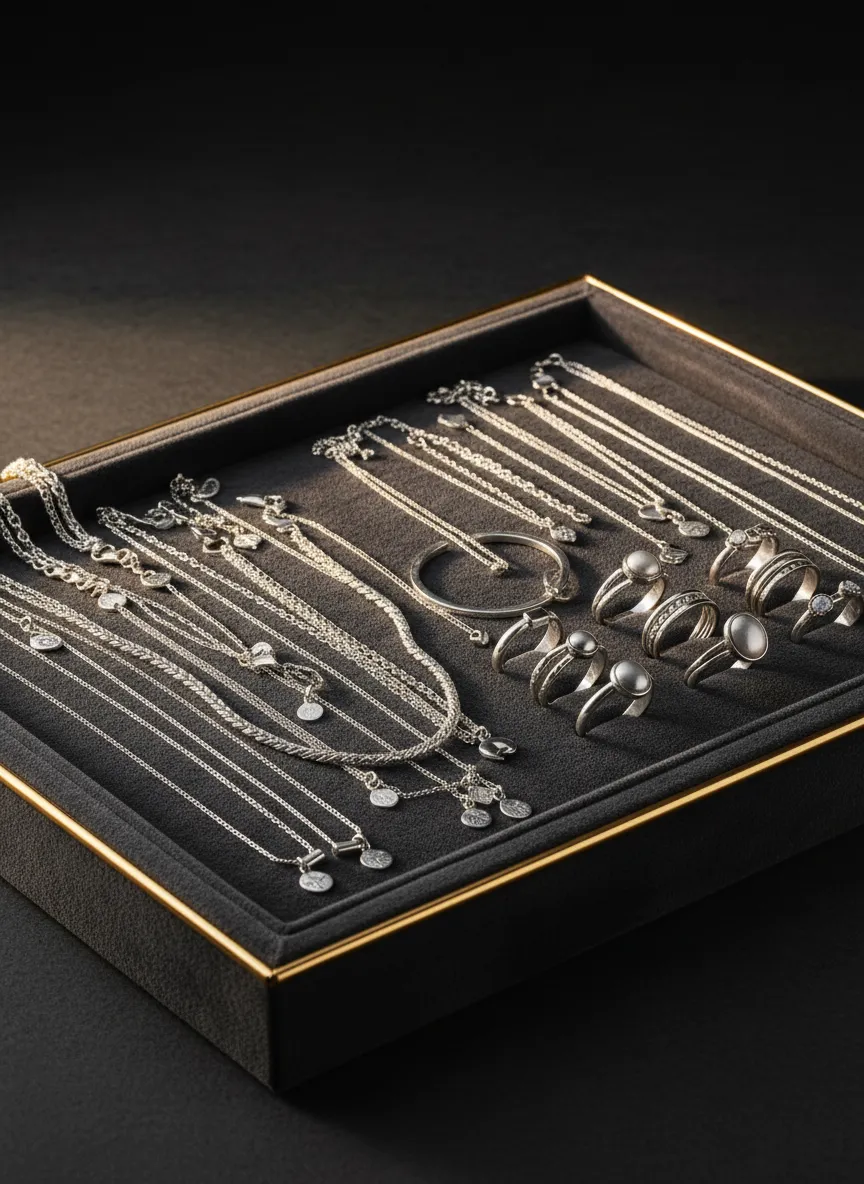 Bulk luxury 925 silver jewelry inventory for wholesale