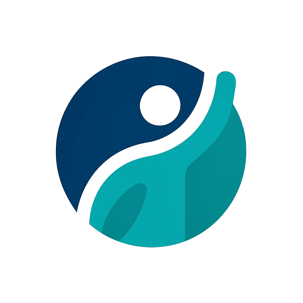 Small circular logo for Beyond Sa K Pase in white and gold