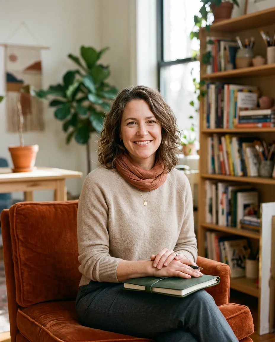 Portrait of the lead mentor and founder in warm natural lighting
