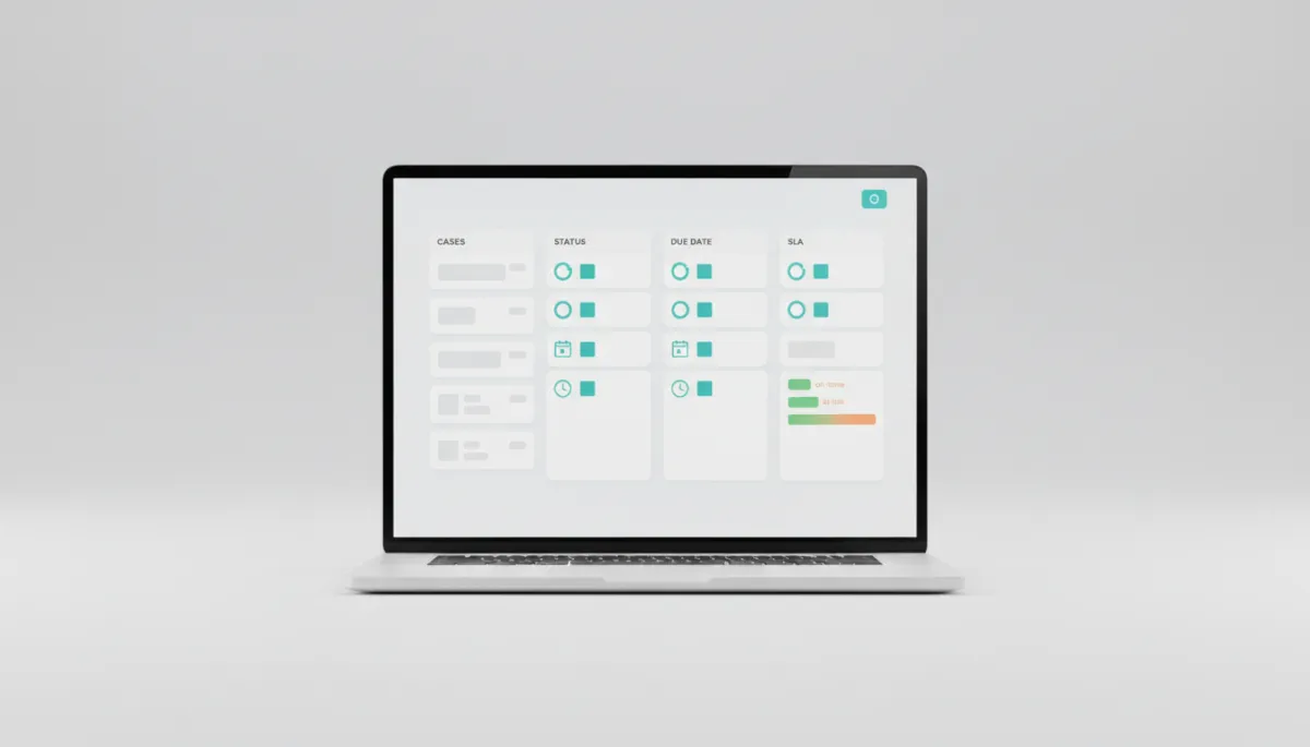 Dental lab workflow dashboard mockup