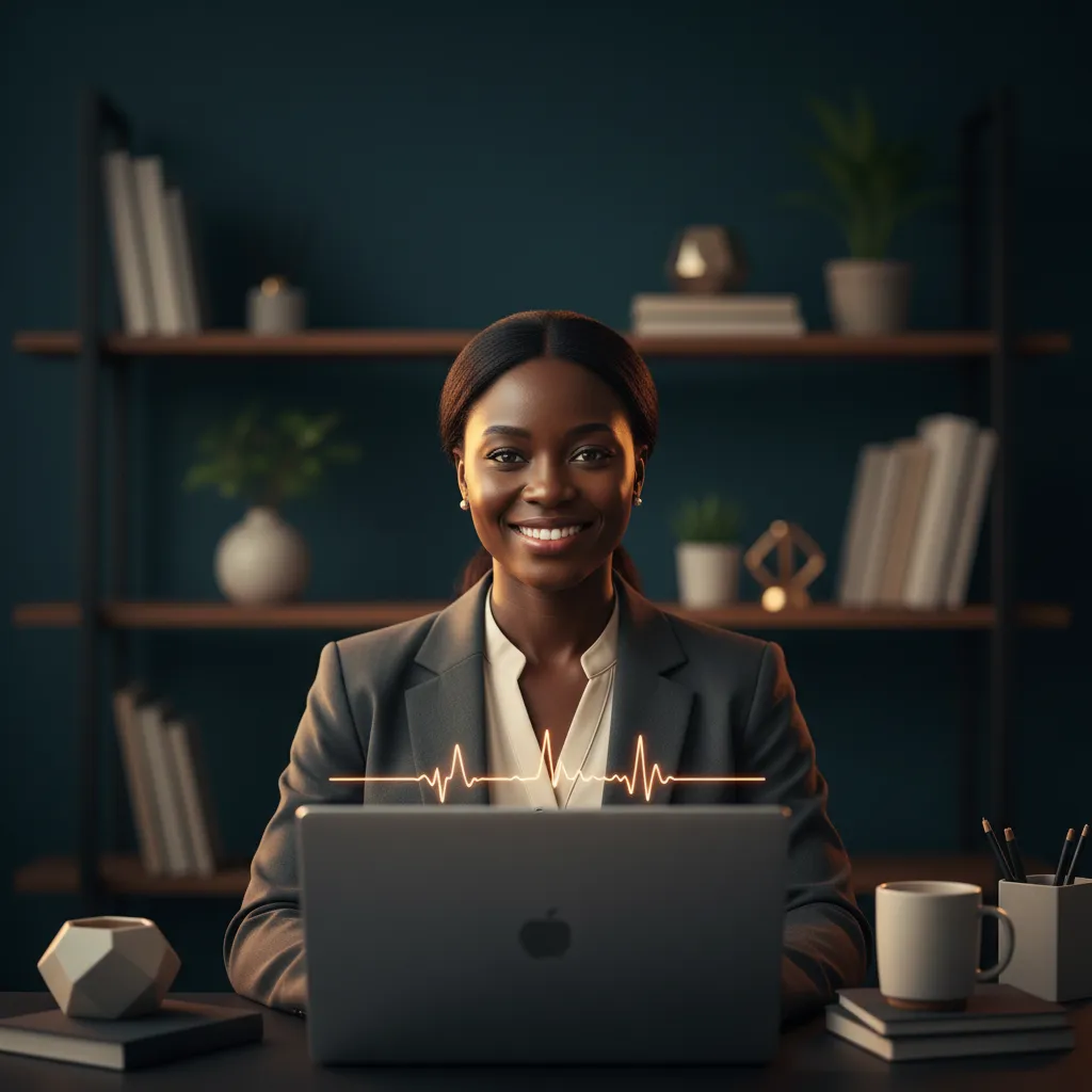 Black professional on video call - Online