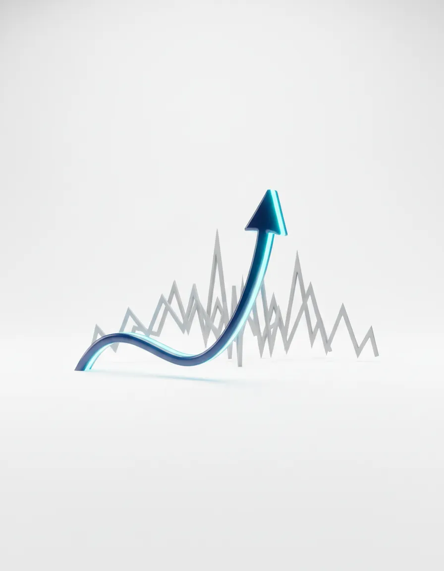Data visualization showing stable ACH transaction volume versus volatile card processing lines