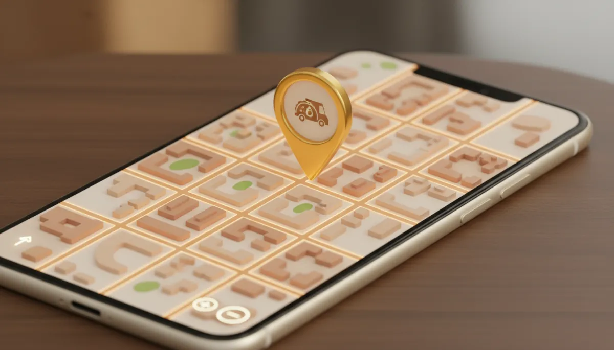 Live map preview showing the Find Us Mexican food truck location in the city