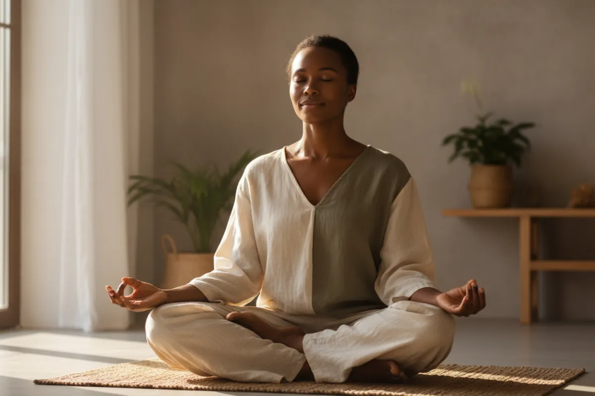 Seated soulful yoga practice