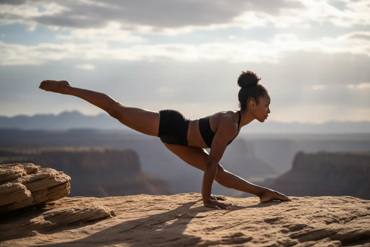 Dynamic yoga flow practice