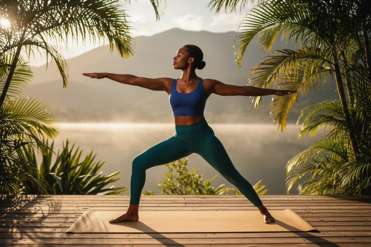 Morning yoga practice