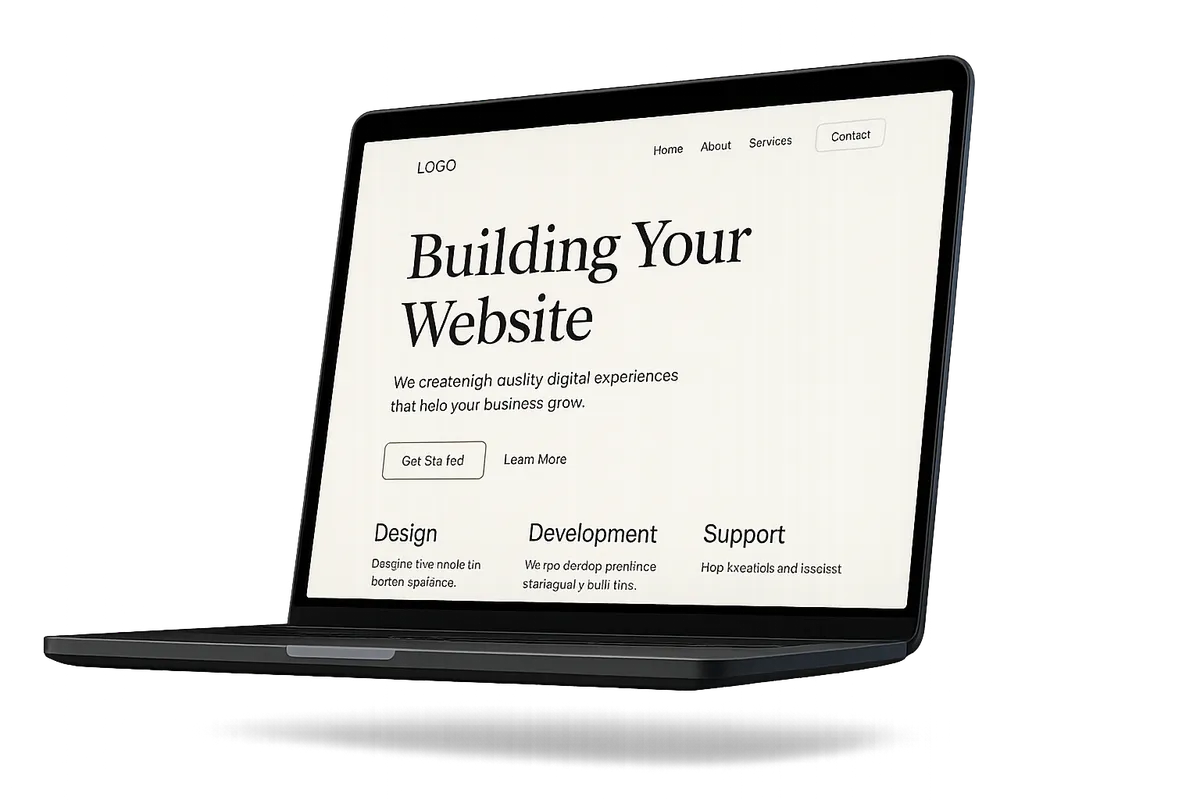 High-fidelity digital growth website and pipeline interface mockup
