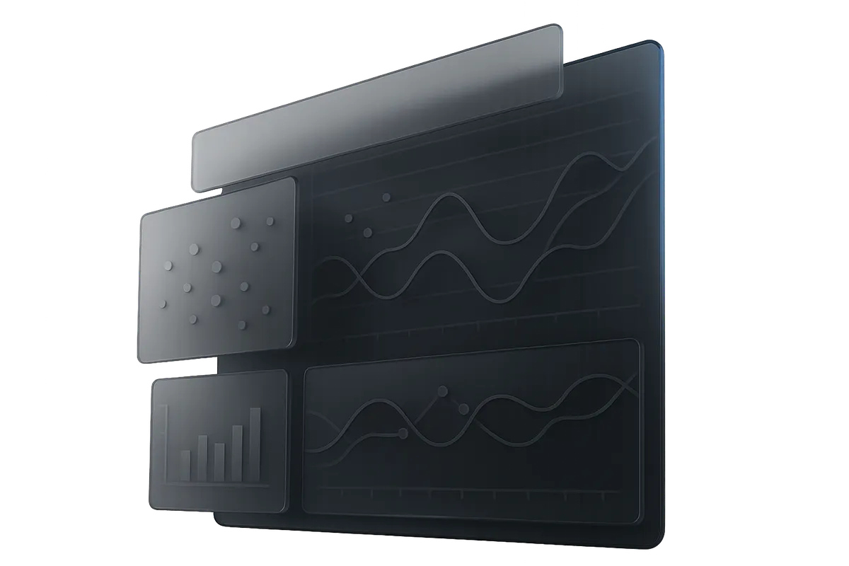Automated workflow and operational intelligence dashboard mockup
