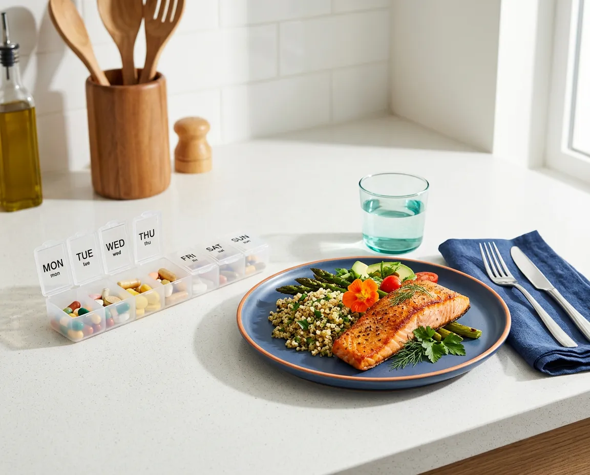 Active implementation phase showing precision nutrient pacing, biometrics device, and patient tracking protocol