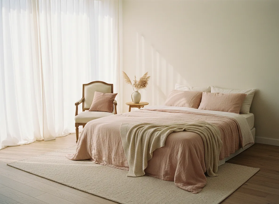 Soft, elegant boudoir photography studio space