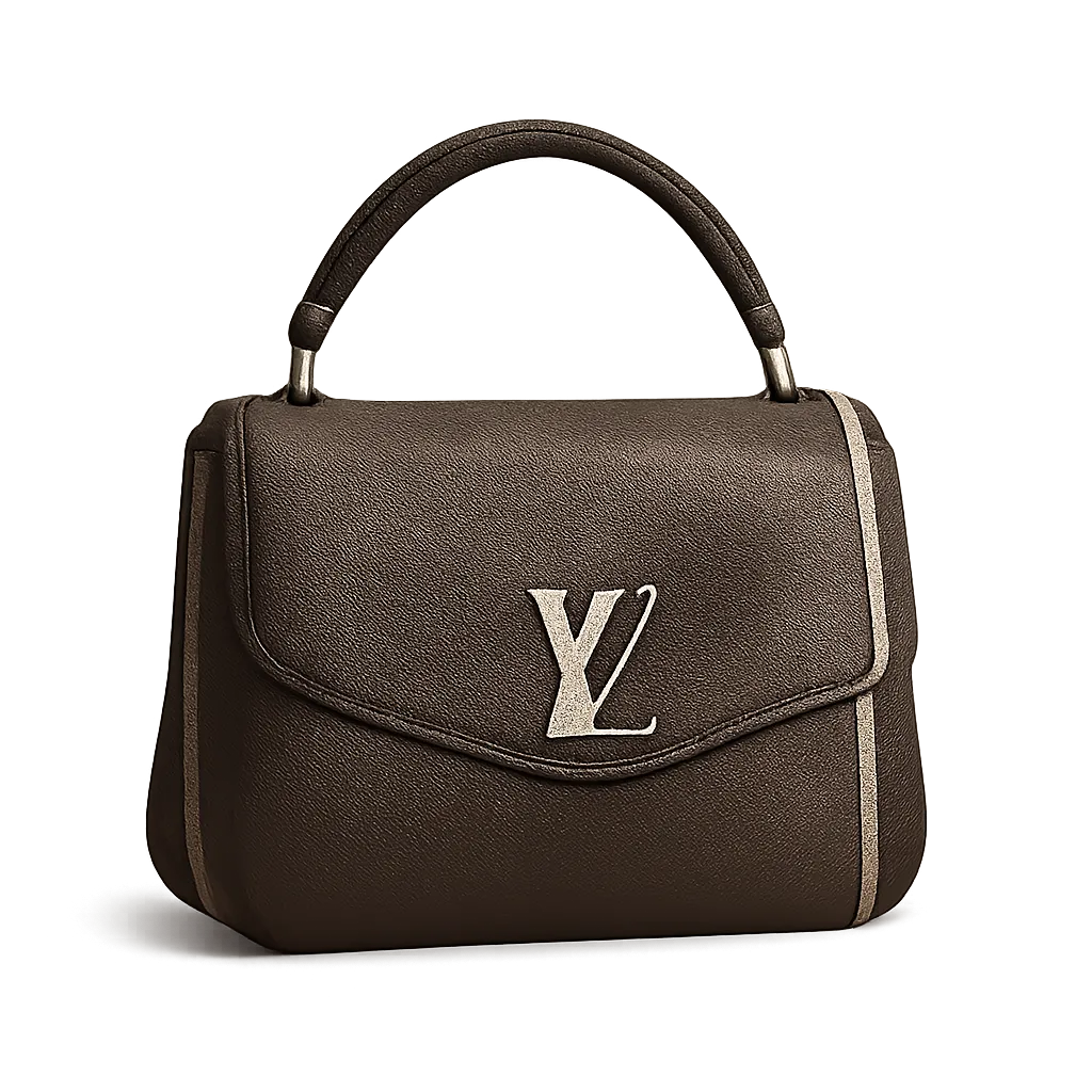 Authenticated pre-loved designer luxury leather handbag on elegant presentation display