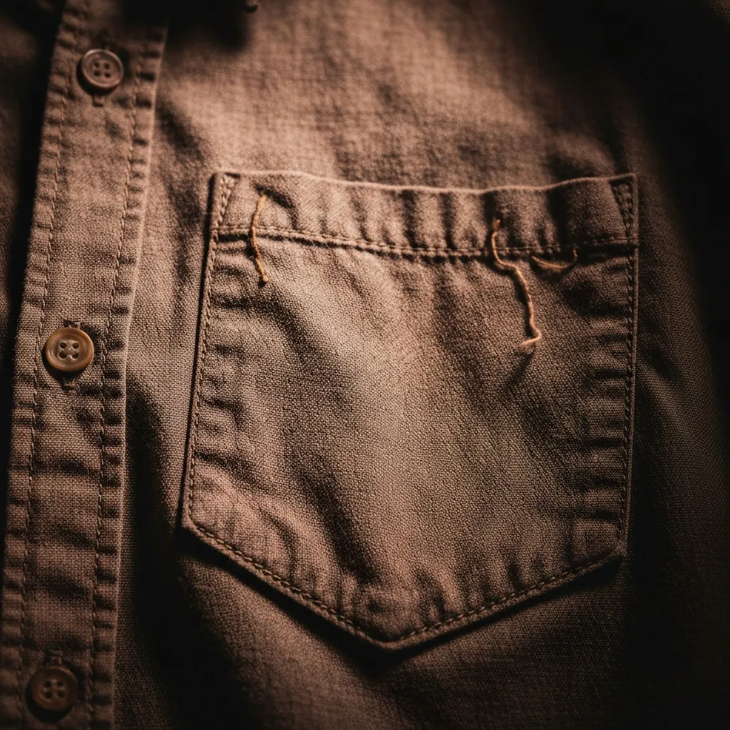 Detail of preserved clothing pockets