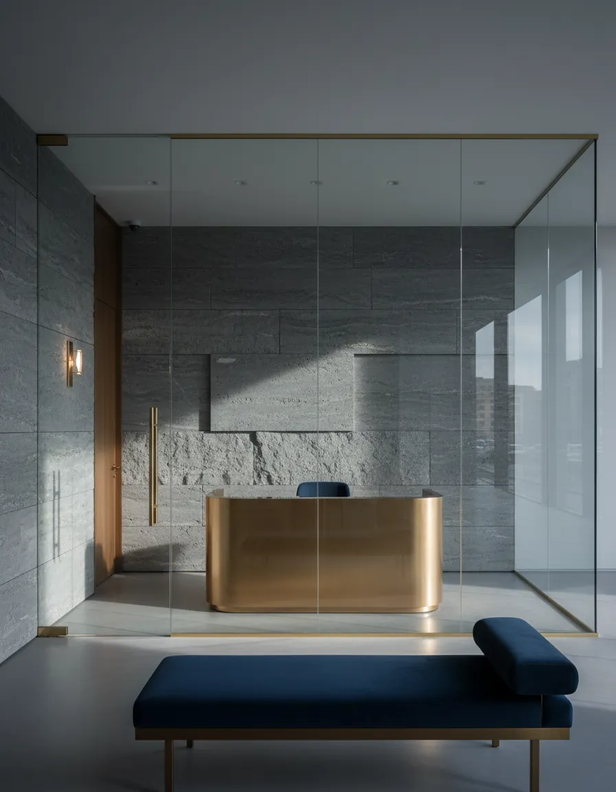 Architectural legal office interior detailing a professional aesthetic