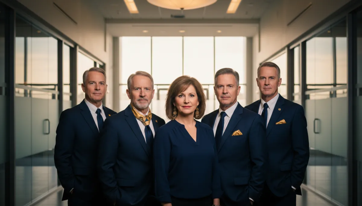 Cinematic team photo of KSC Benefits senior advisors