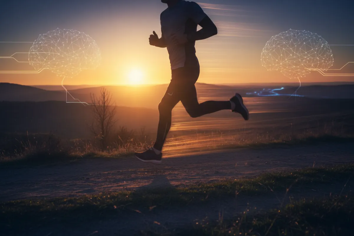 Runner at sunrise illustrating how movement fuels a sharper mind