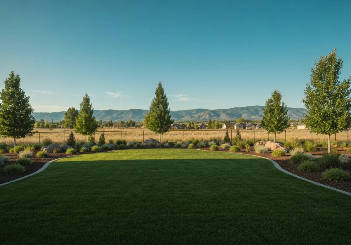 Lush local landscaping thriving in the Idaho climate