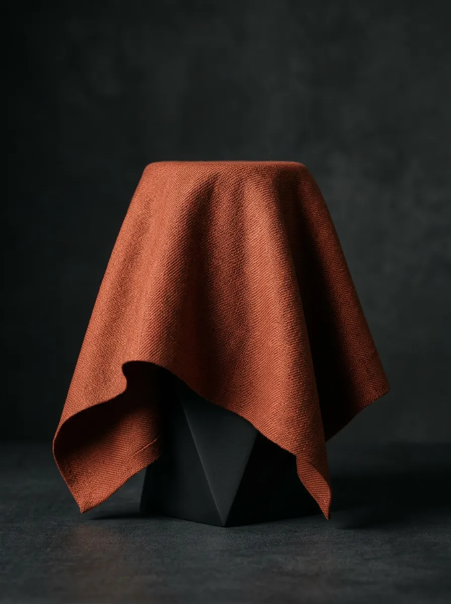 Editorial fashion textile close-up showcasing bespoke fabric quality and contemporary tailoring