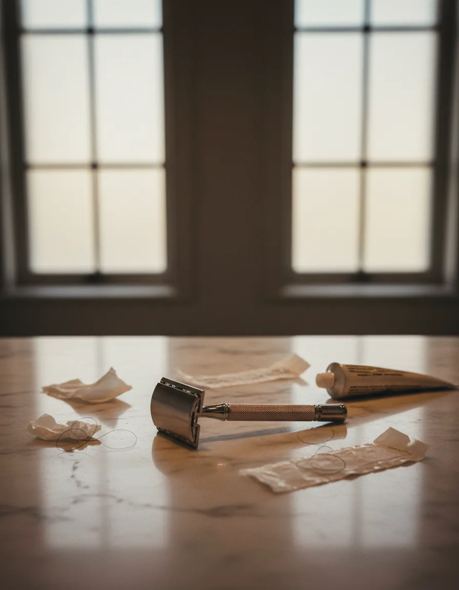 Woman experiencing frustration with shaving and waxing routine