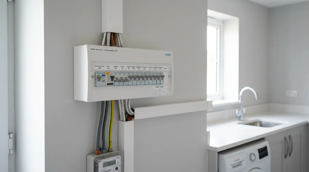 New consumer unit (fuse board) upgrade with neat labelled circuits