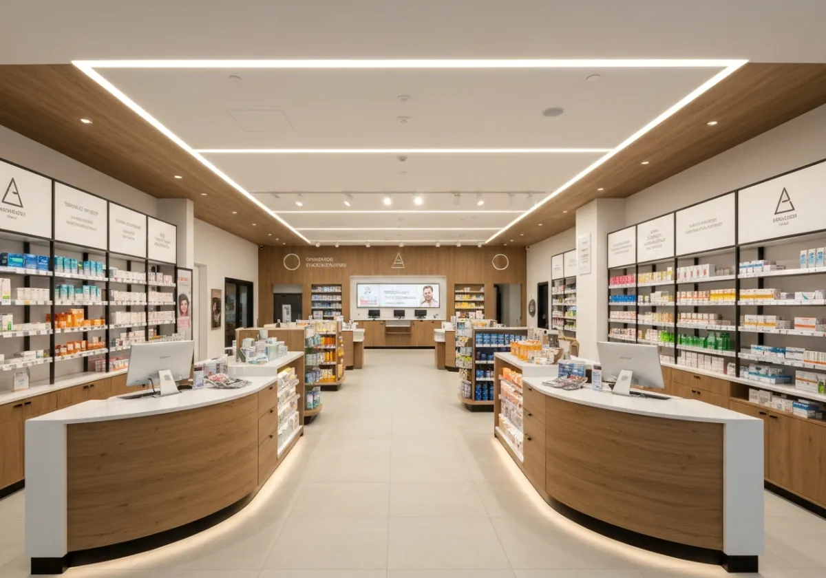 Pharmacy shop interior fit-out