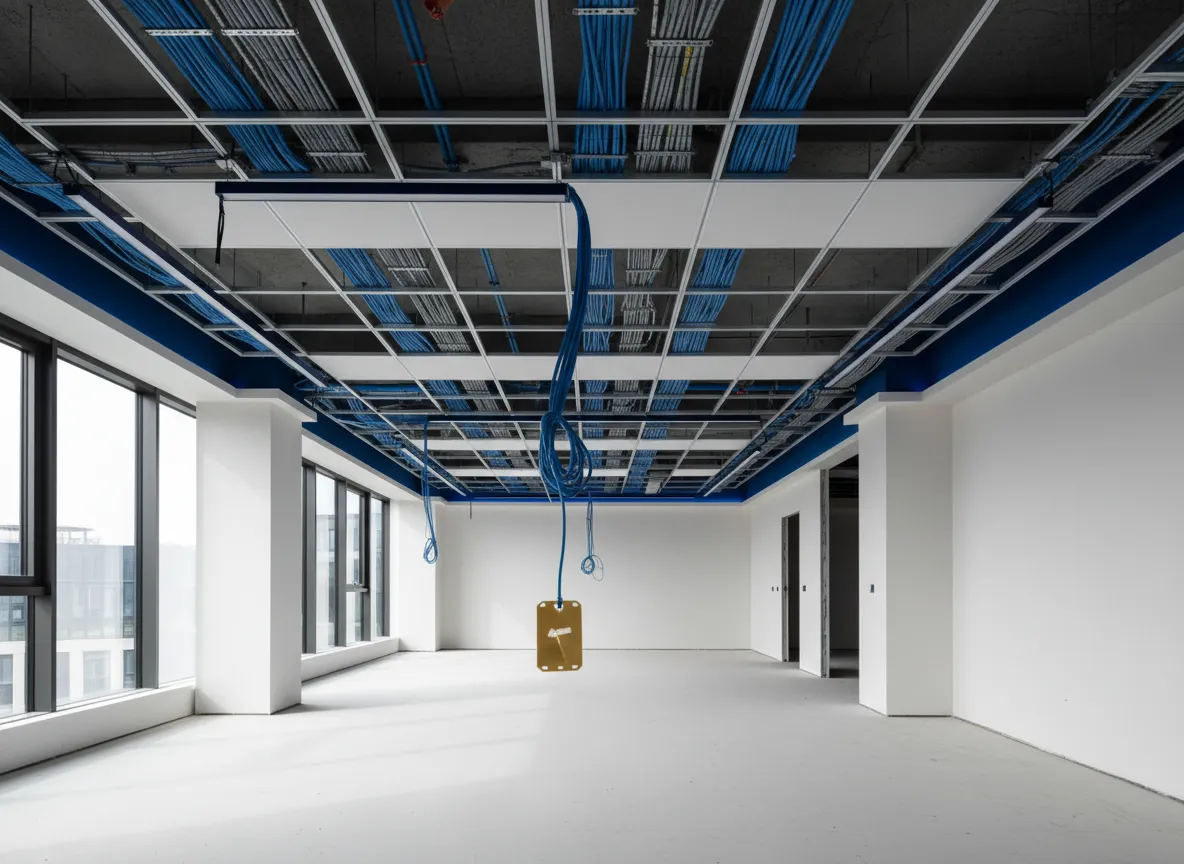 Architectural view of early stage pre-build and compliance office fit-out