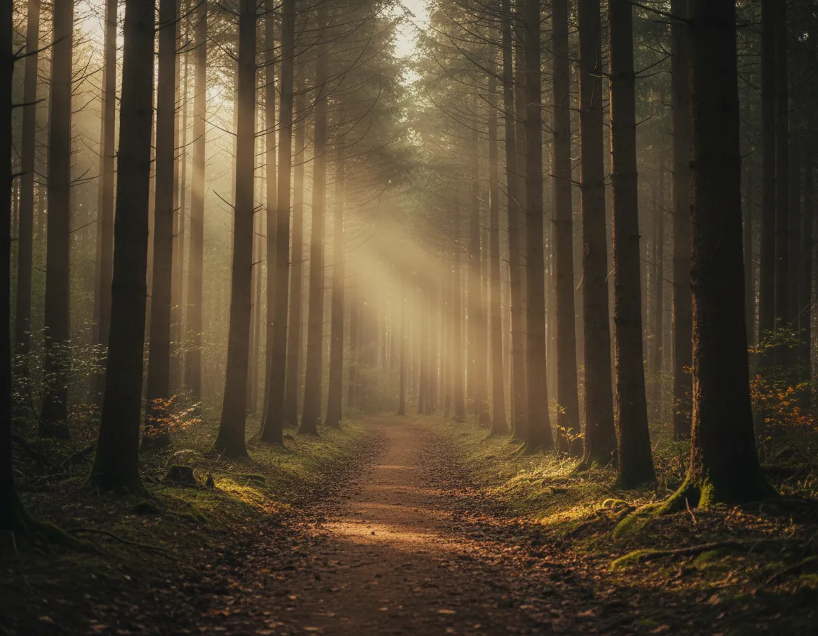 A quiet path through a forest, symbolizing slow steady progress