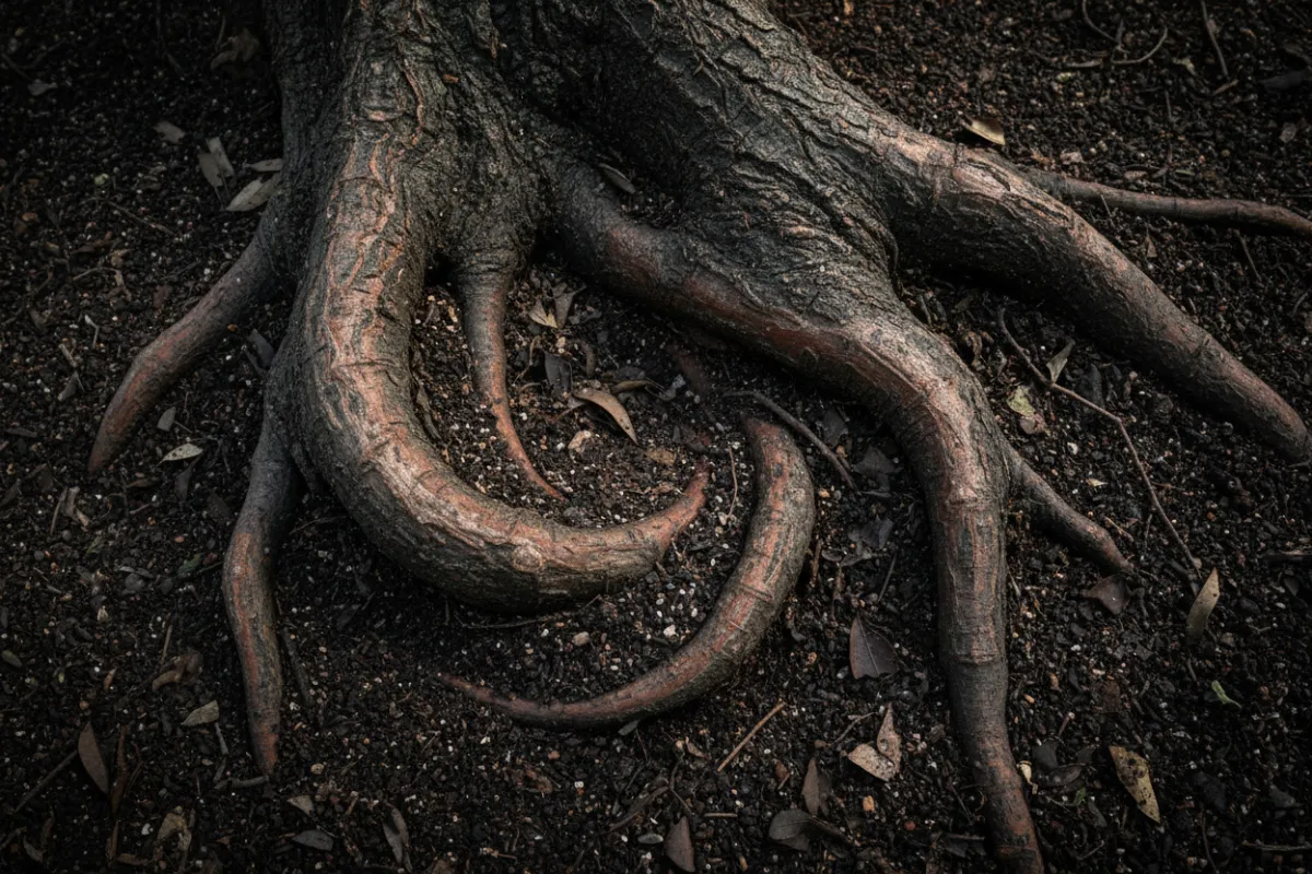 Deep earth and roots