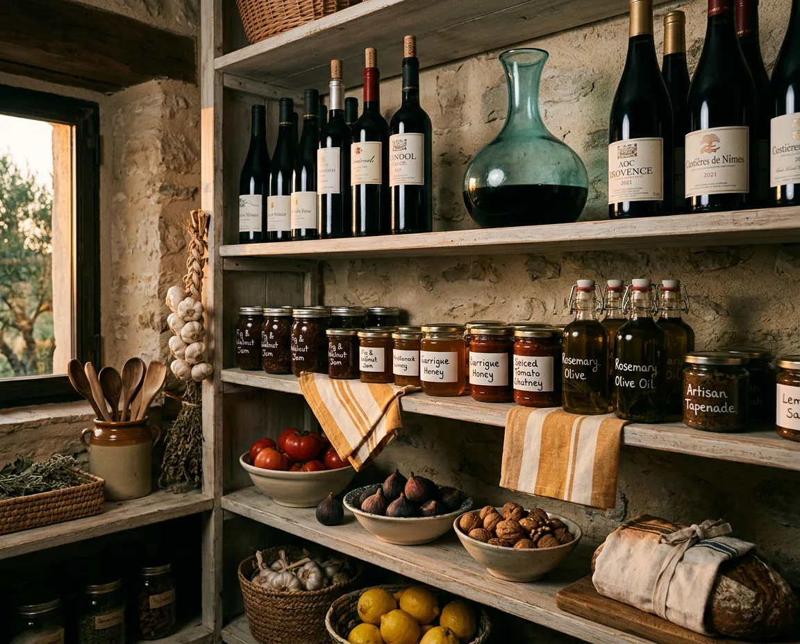 Pantry stocking with artisanal produce and curated wines