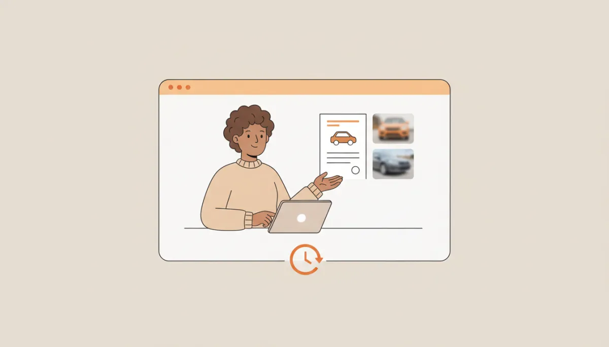 Illustration of a friendly intake specialist helping a client over video and phone.