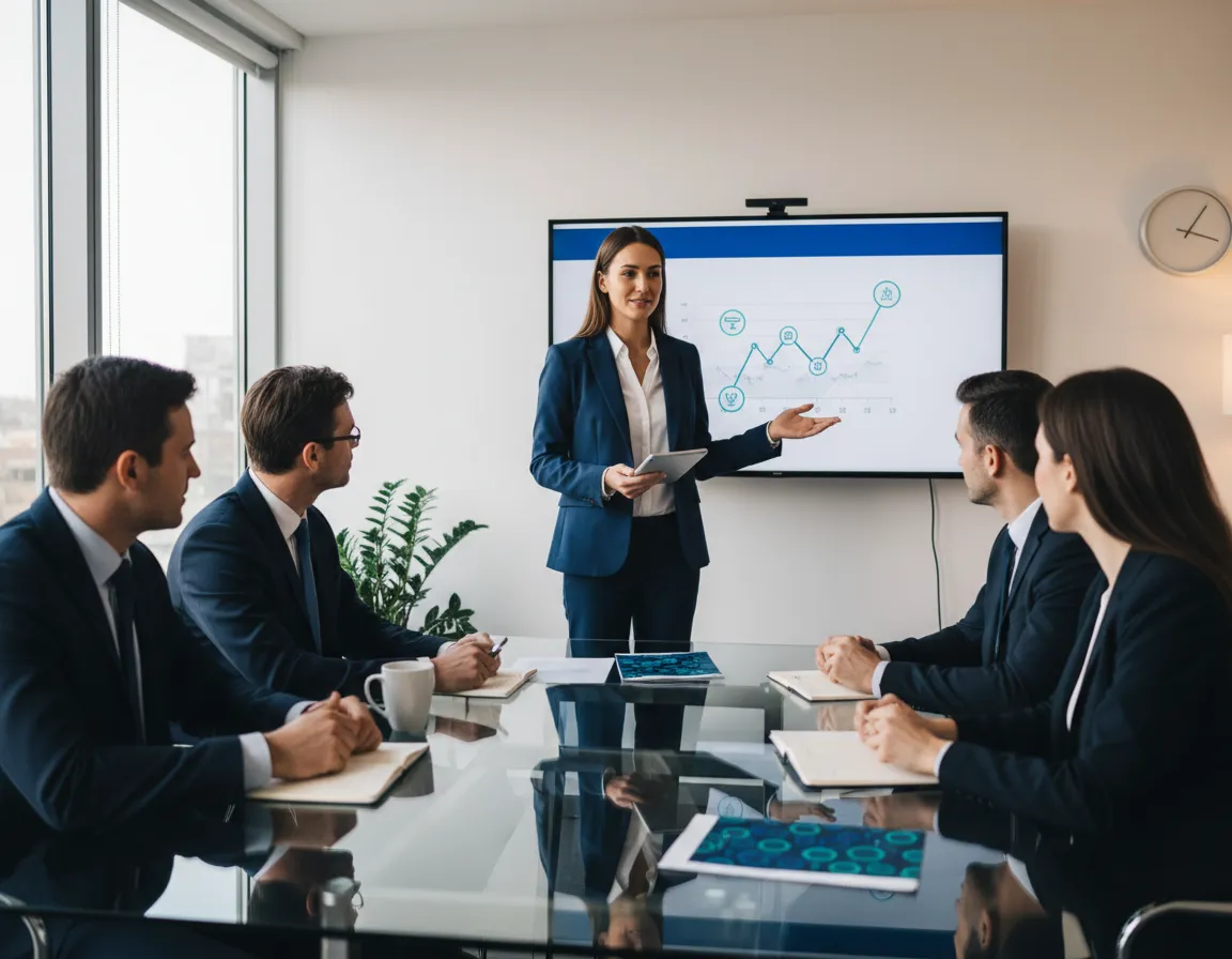Reunião de RH sobre campanhas de saúde