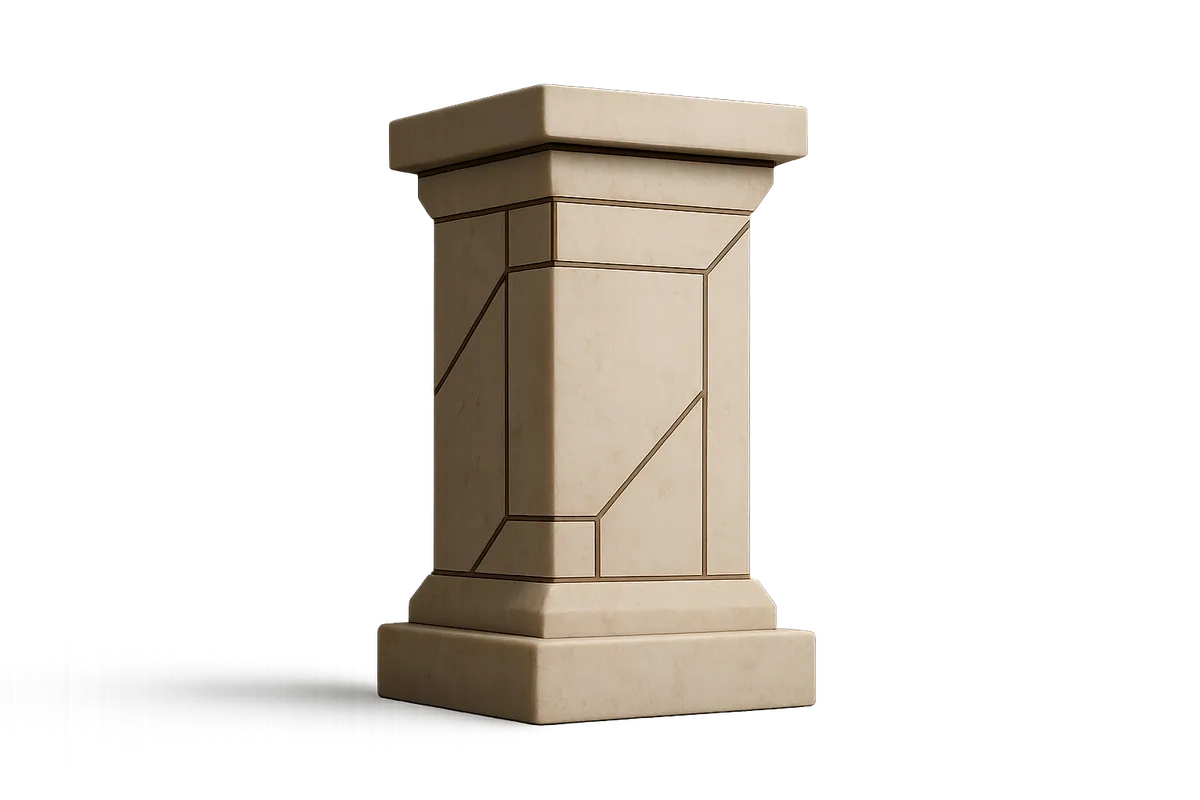 Architectural granite stone structure representing institutional privacy and trust
